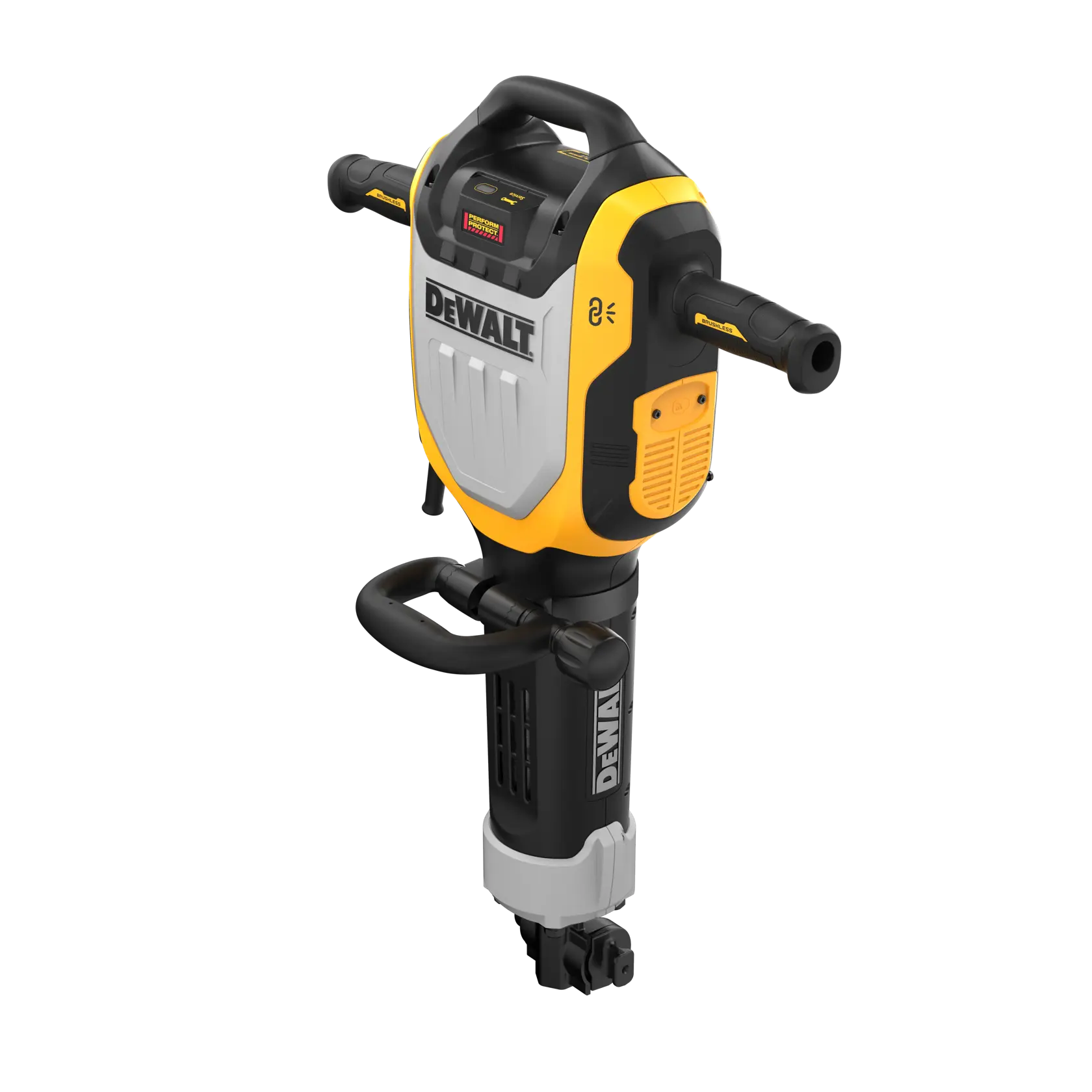 DEWALT Abbruchhammer, SKUs D25966, D25966K, D25966-B2. Bauwerkzeug mit zwei Griffen.