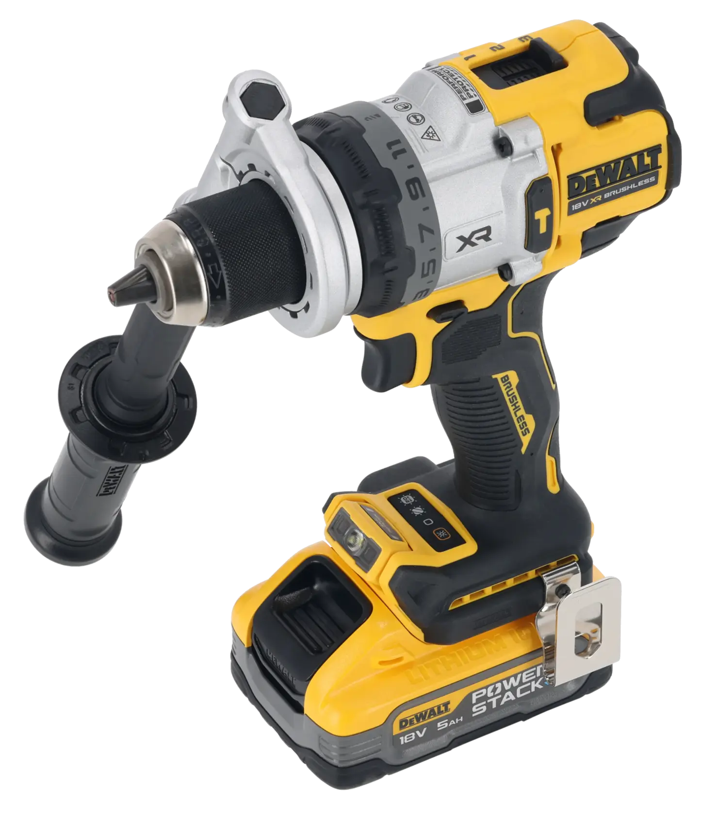 18 Volt Akku-Schlagbohrschrauber (bürstenlos) inkl. 2x POWERSTACK™ Akkus (18 Volt / 5 Ah) mit Pouch-Akku Technologie