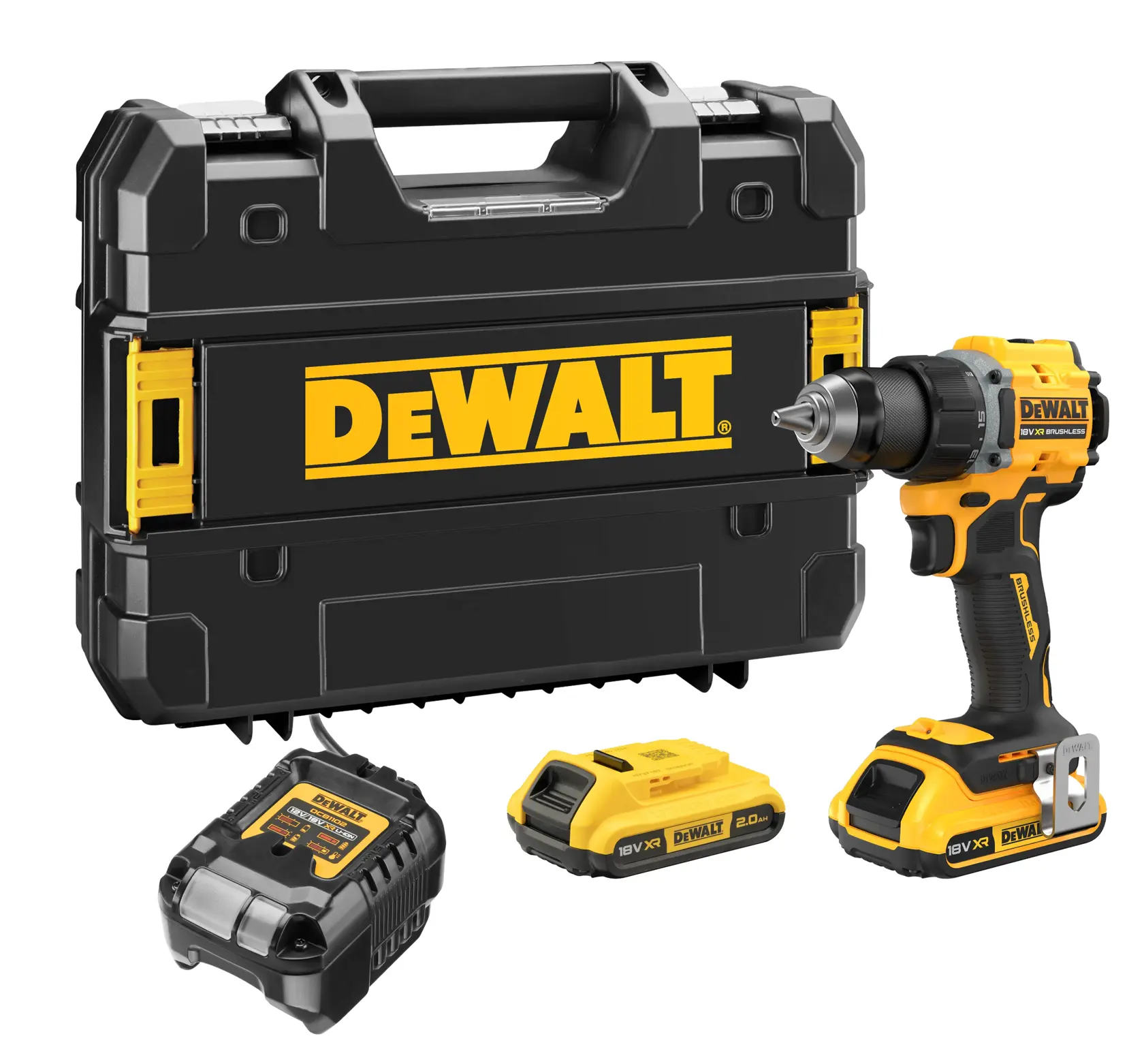 DEWALT DCD794D2T-QW, DCD794D2T Bohrerset mit Koffer, Ladegerät, Akku, Produktkategorie: Fotografie.