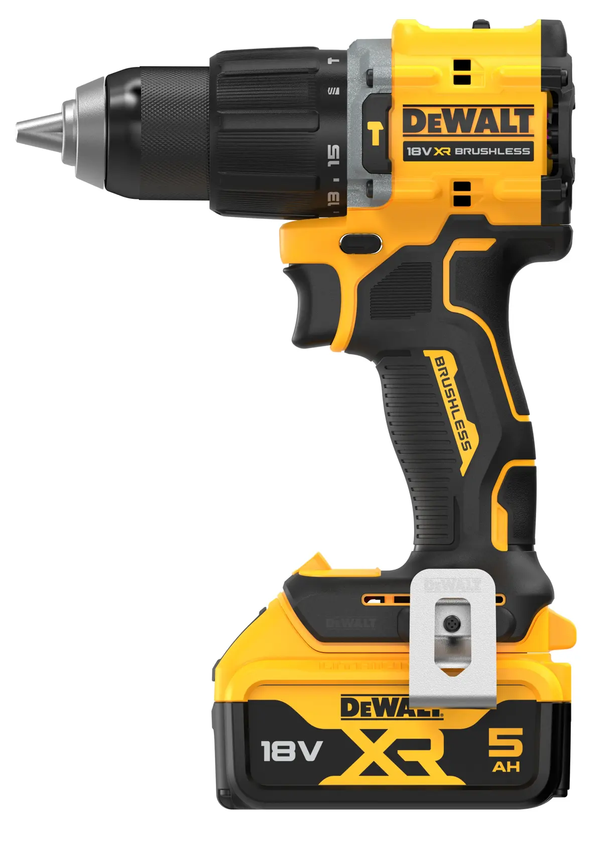 18V Akku-Schlagbohrschrauber (bürstenlos), inkl. 2 x Akkus (18 Volt / 5 Ah) und System-Schnellladegerät
