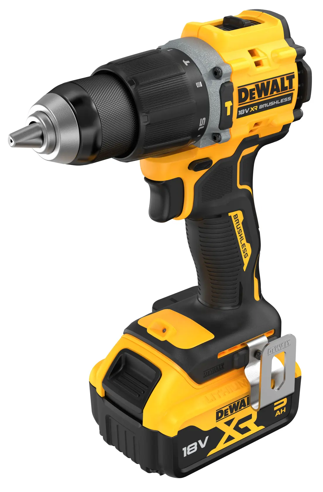 18V Akku-Schlagbohrschrauber (bürstenlos), inkl. 2 x Akkus (18 Volt / 5 Ah) und System-Schnellladegerät
