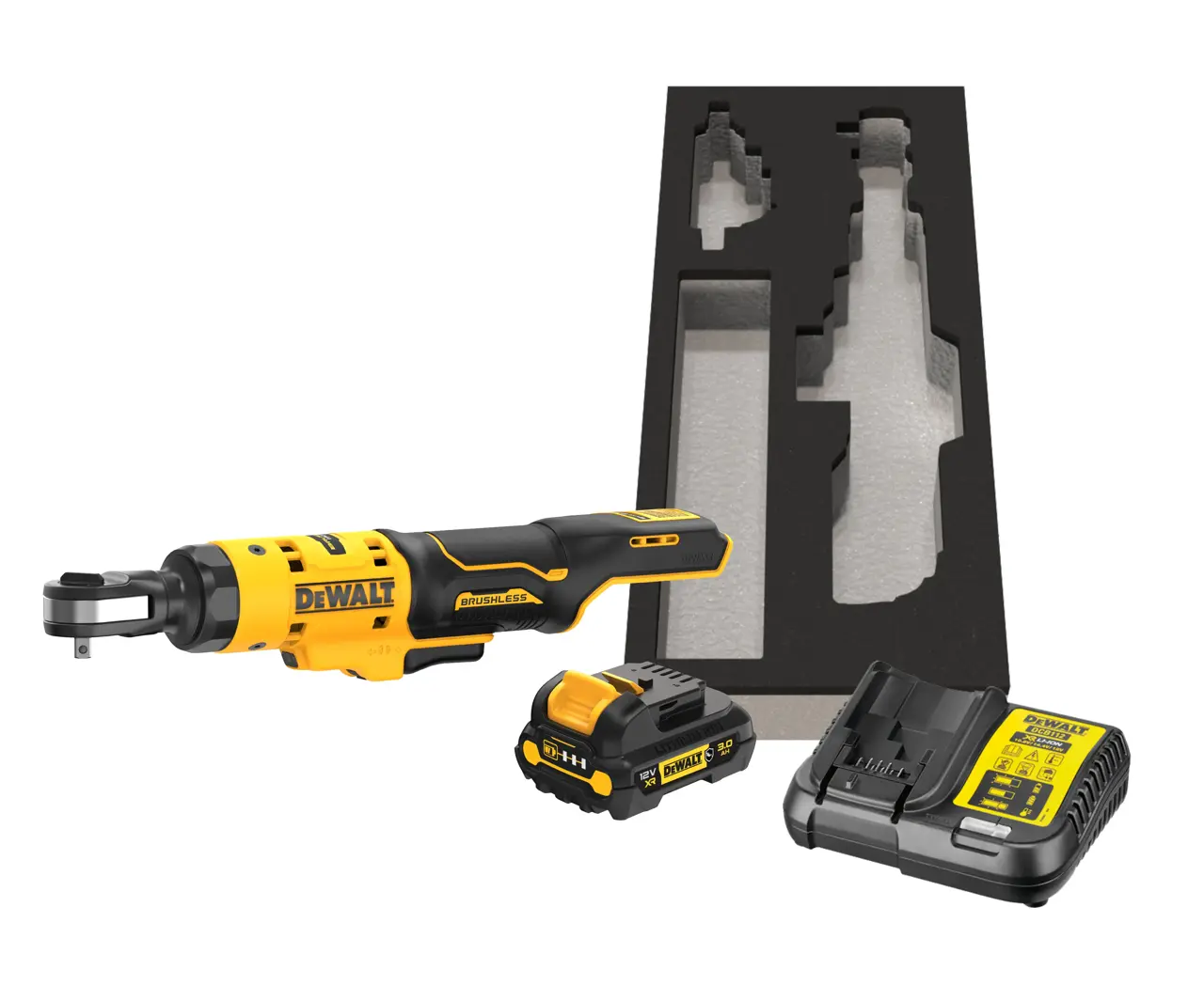 12V XR Akku-Ratsche, 1/4" (bürstenlos) inkl. 1x G-Akku (12 Volt / 3 Ah)