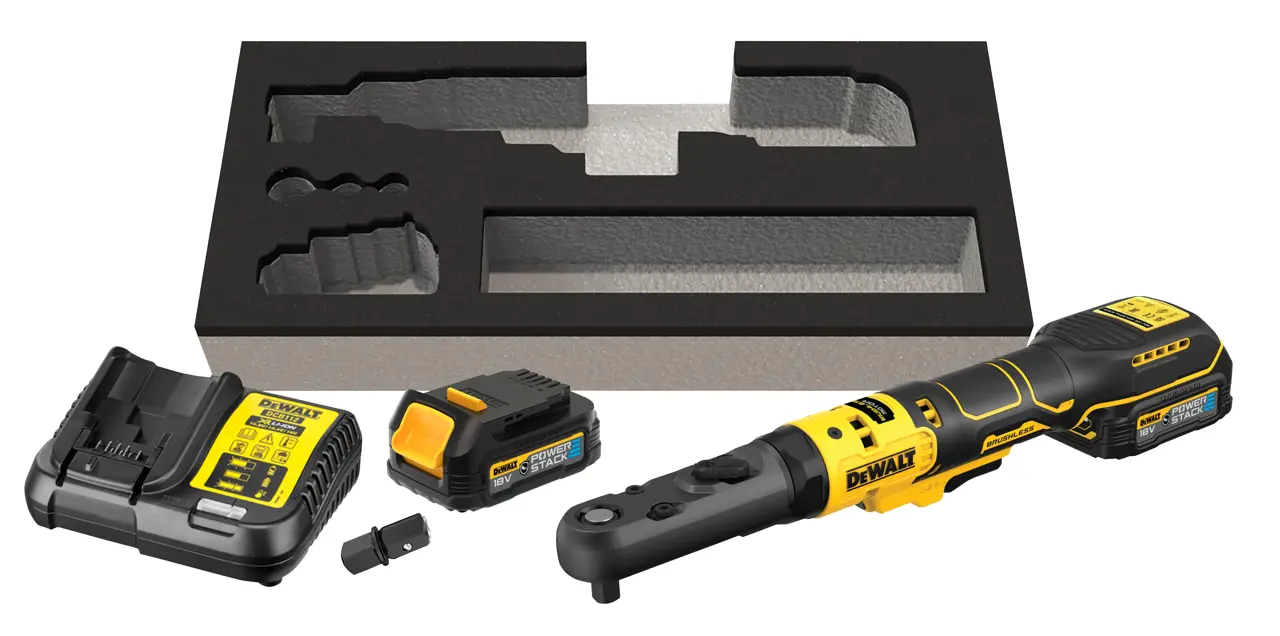 18V XR Akku-Ratsche, 3/8" und 1/2" (bürstenlos) inkl. 1x Powerstack G-Akku (18 Volt / 1,7 Ah)