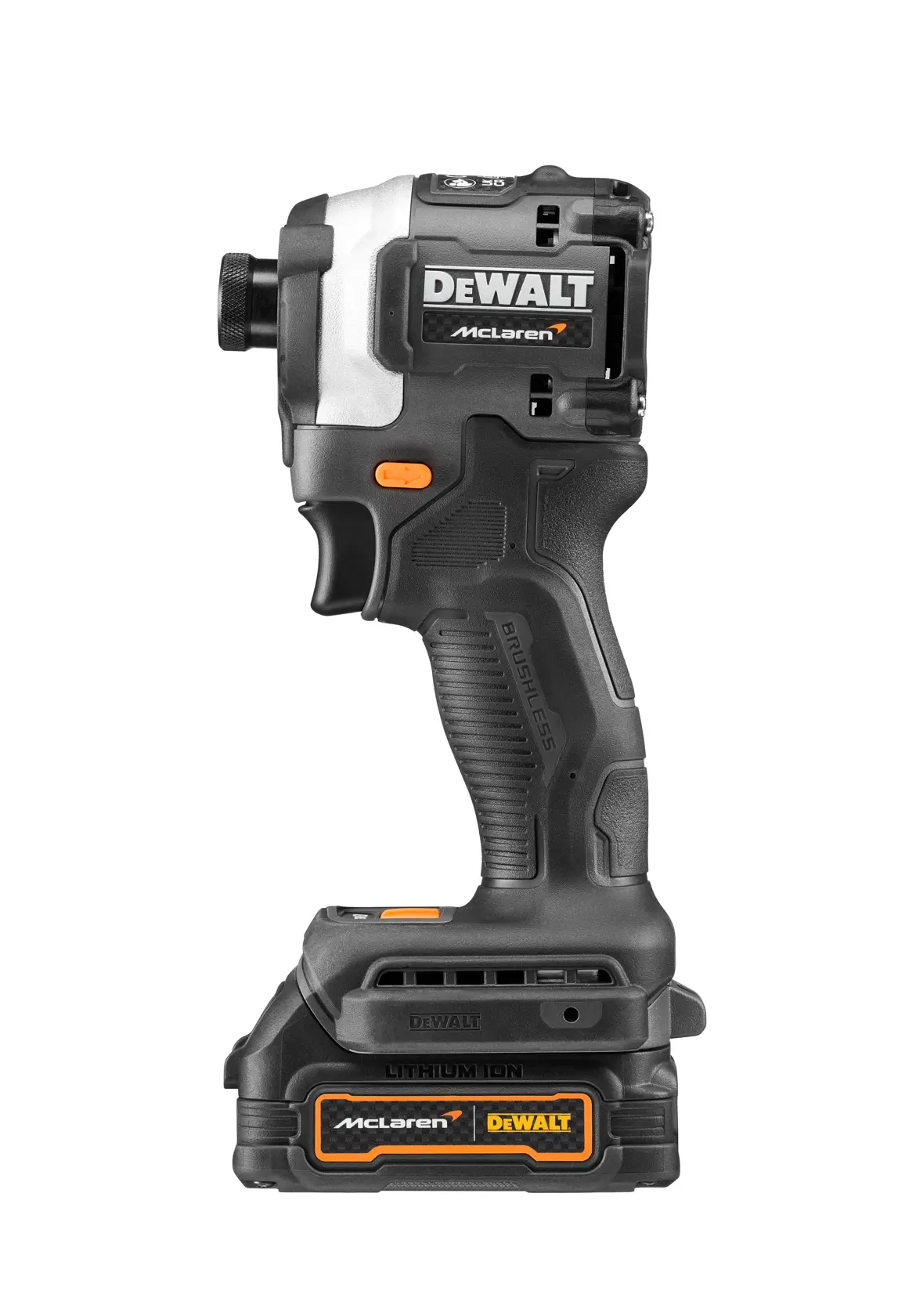 18V XR Akku-Schlagschrauber 1/4" (bürstenlos), max. 206 Nm, inkl. 2x Powerstack Akku (18 Volt / 1,7 Ah) mit Pouch-Akku Technologie im McLaren Design
