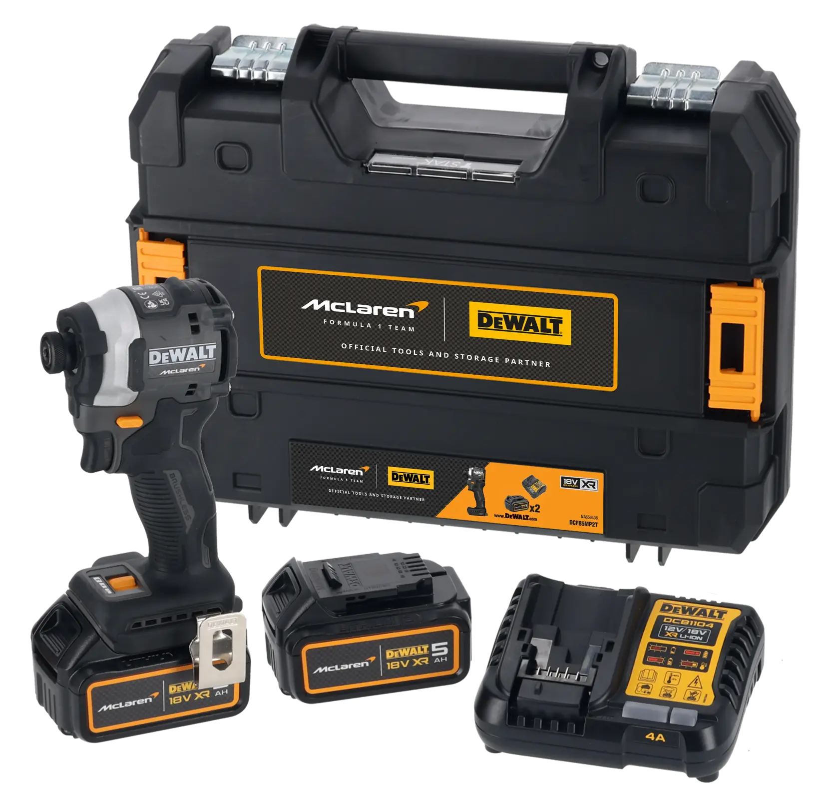 DEWALT x McLaren F1 Team 18V XR Schlagschrauber - 2 x 5Ah