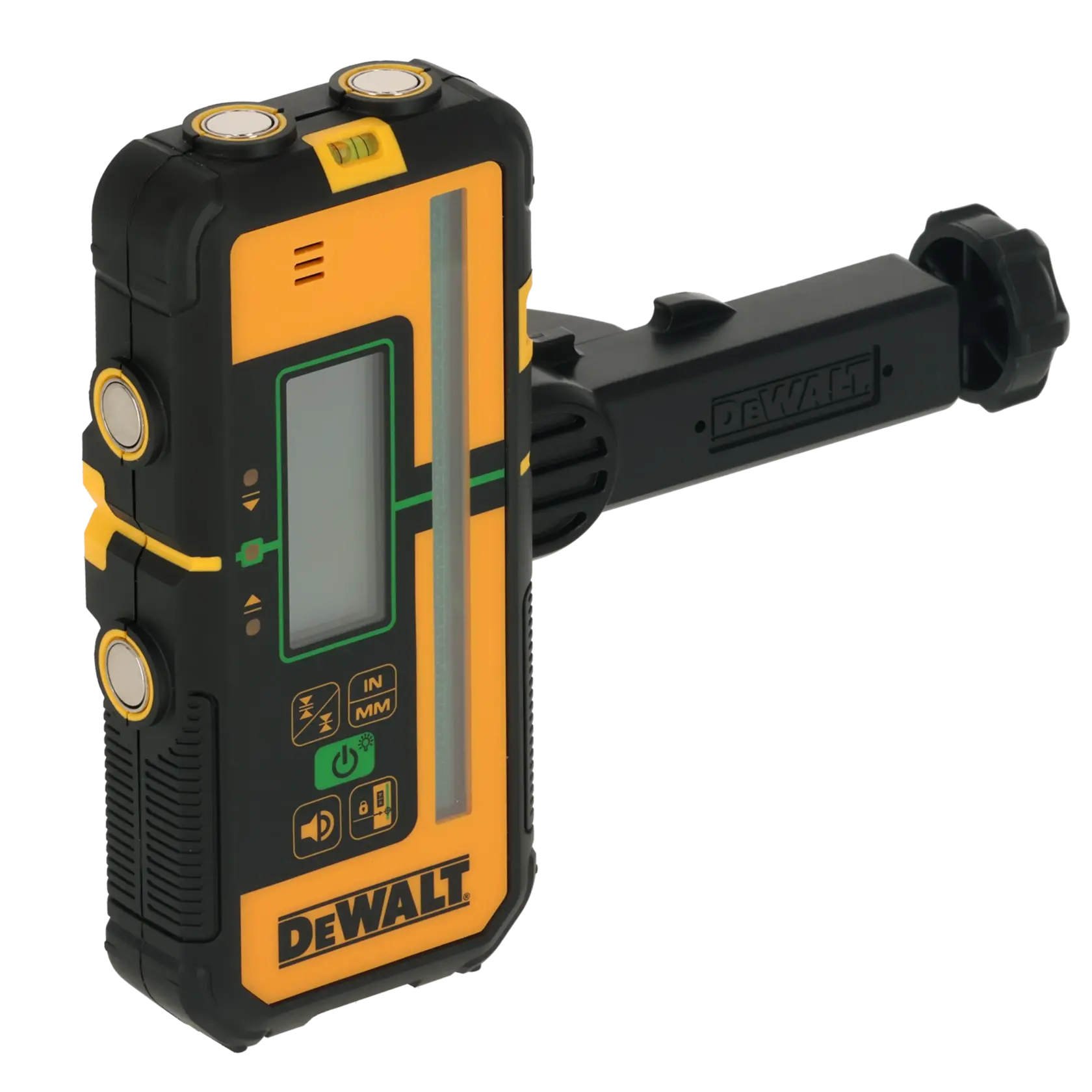 DEWALT DCLE15221G-QW, DCLE15221G Fotografiegerät mit Display und Montagearm.