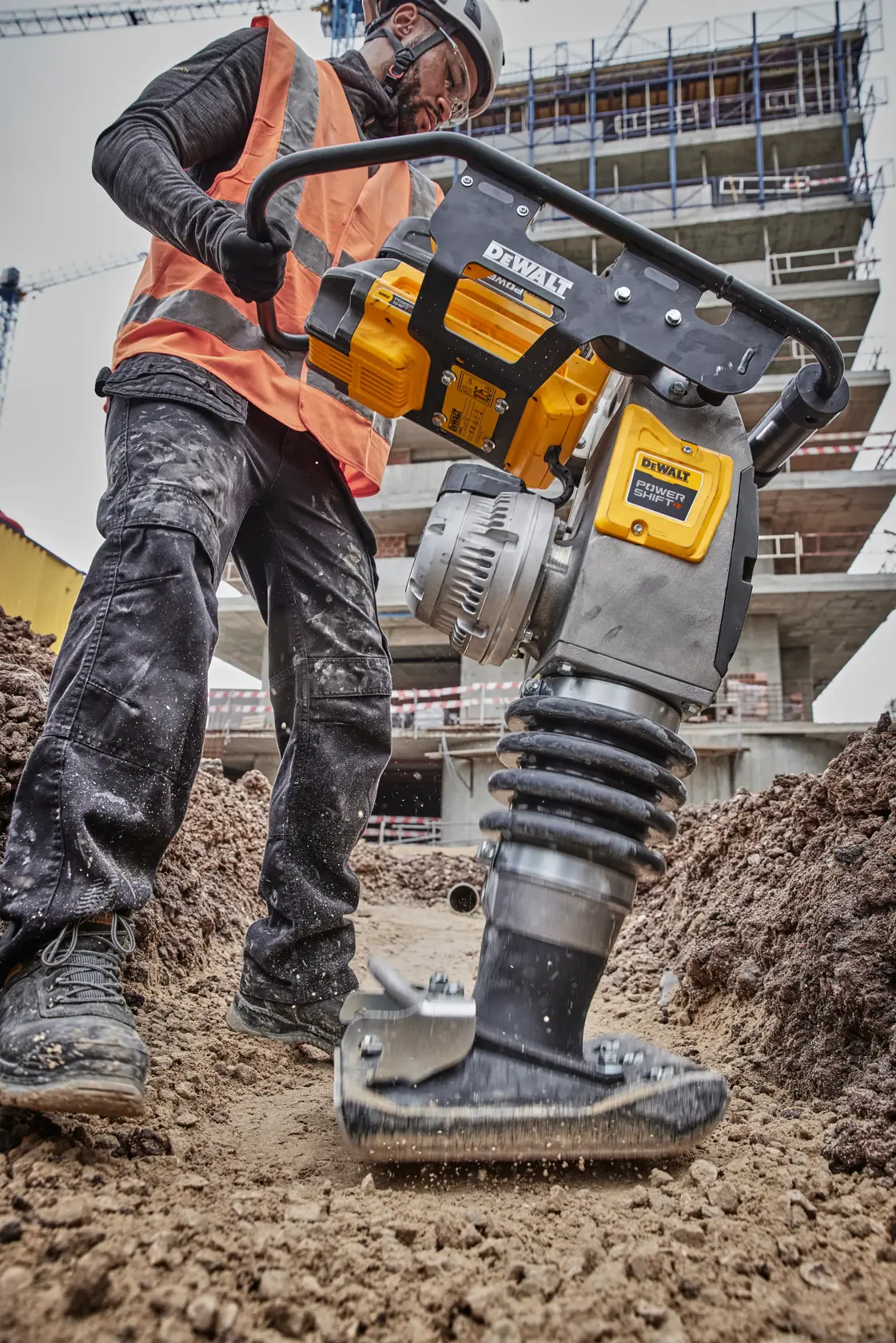 DEWALT POWERSHIFT Akku-Stampfer, 60 kg-Klasse, 11,6 kN
