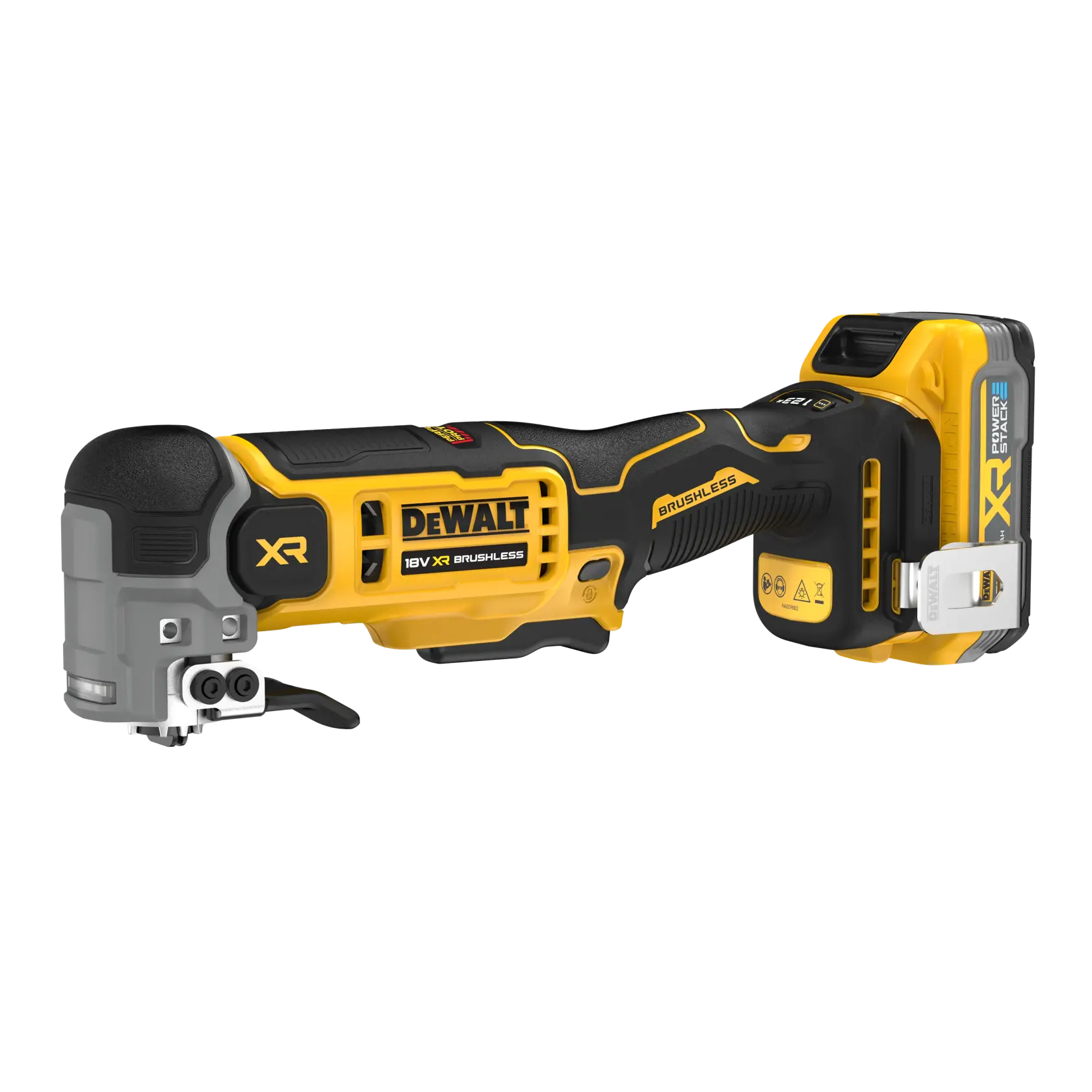 DEWALT DCS359S2 18V XR kabelloses oszillierendes Multitool mit bürstenlosem Motor und Akku.
