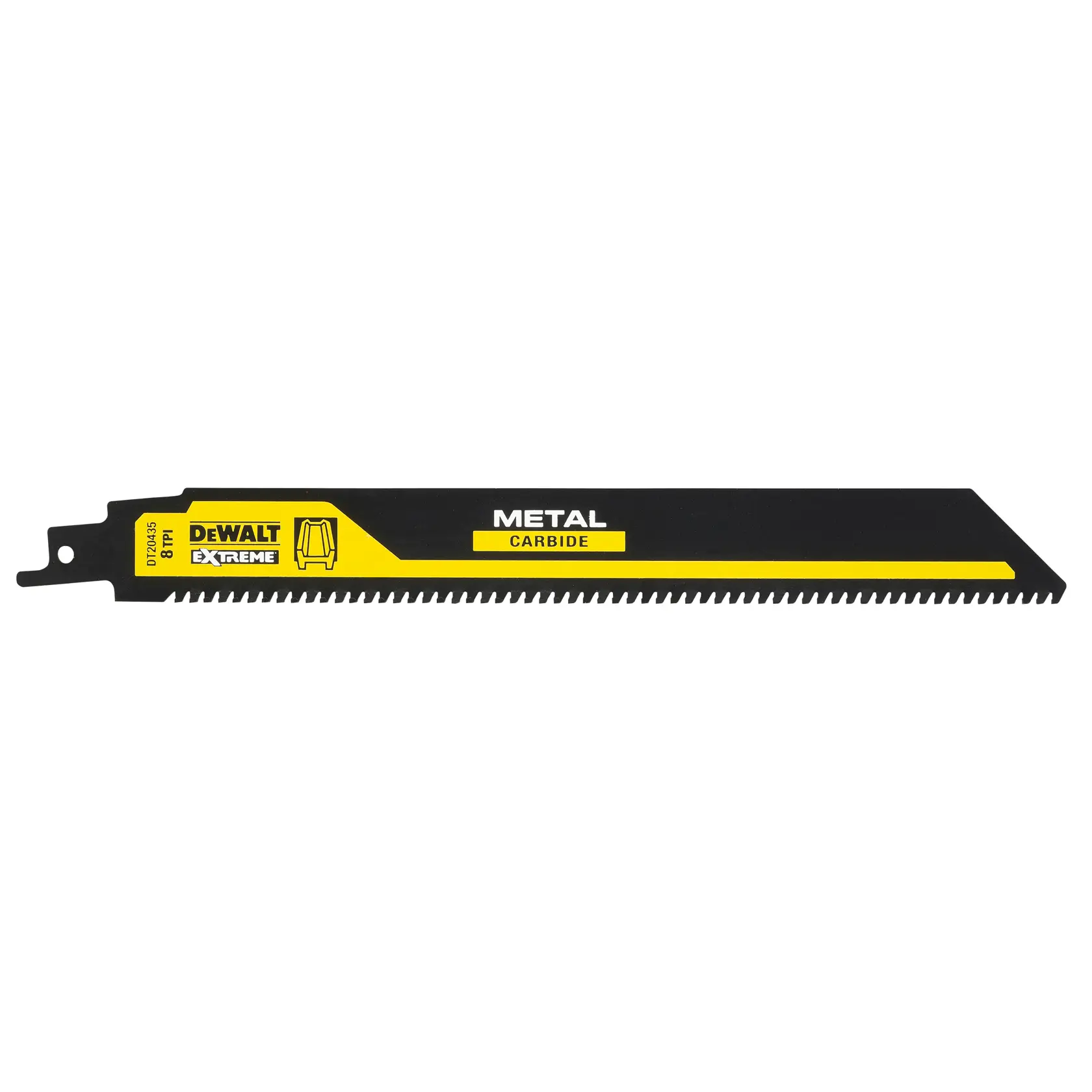 DEWALT DT20435 Metallsägeblatt aus Karbid in Schwarz-Gelb für Metallbearbeitung.