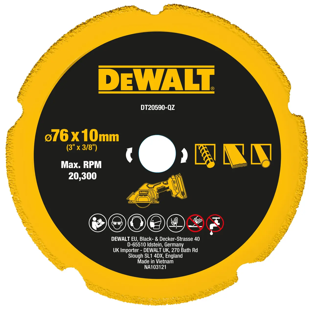 Multi-Material-Diamanttrennscheibe 76 mm