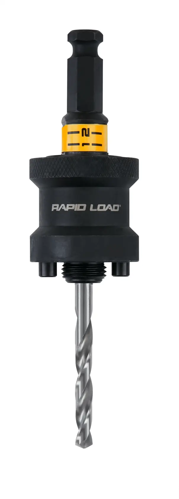 Schnellwechselhalter RAPID LOAD® für Lochsägen 32-210mm, Schafttyp Voll-Sechskant 13mm, inkl. eines Mehrzweck-Zentrierbohrers