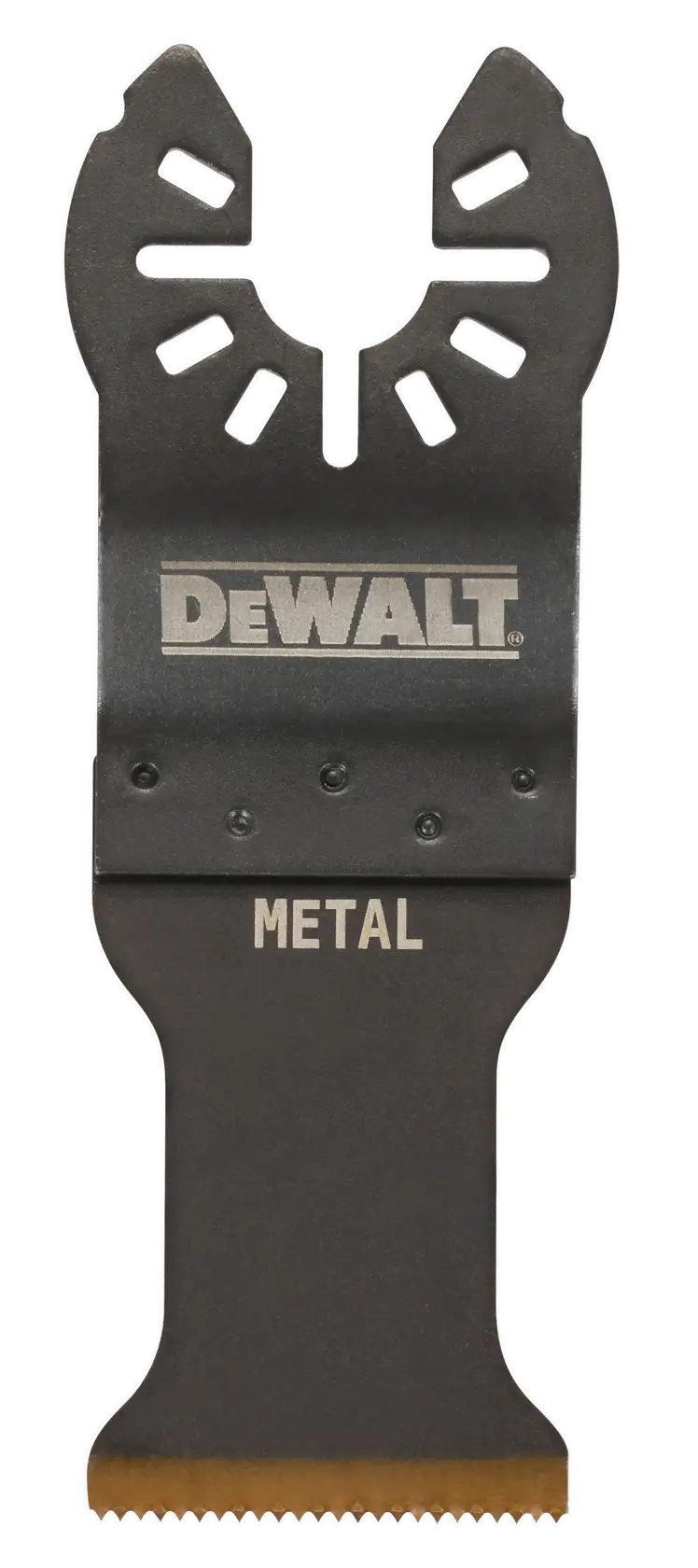 DEWALT DT20707 Metall-Sägeblatt, schwarz mit goldener Kante, DEWALT-Logo und METAL-Aufschrift.