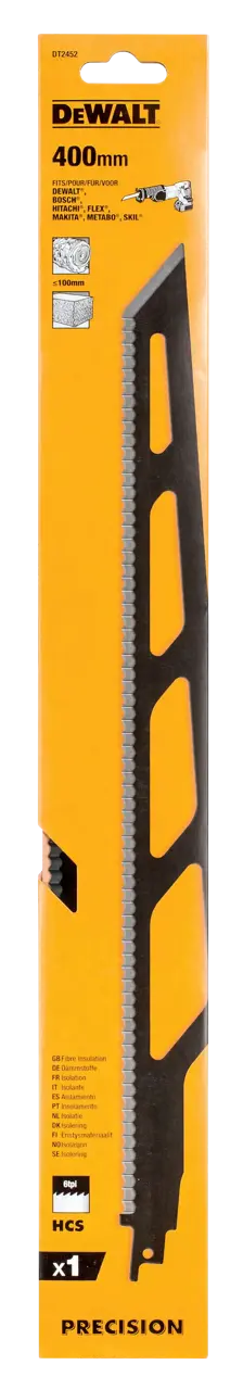 Saebelsaegeblatt HCS-Stahl fuer Isoliermaterial 400mm 6TPI, 2 Stueck