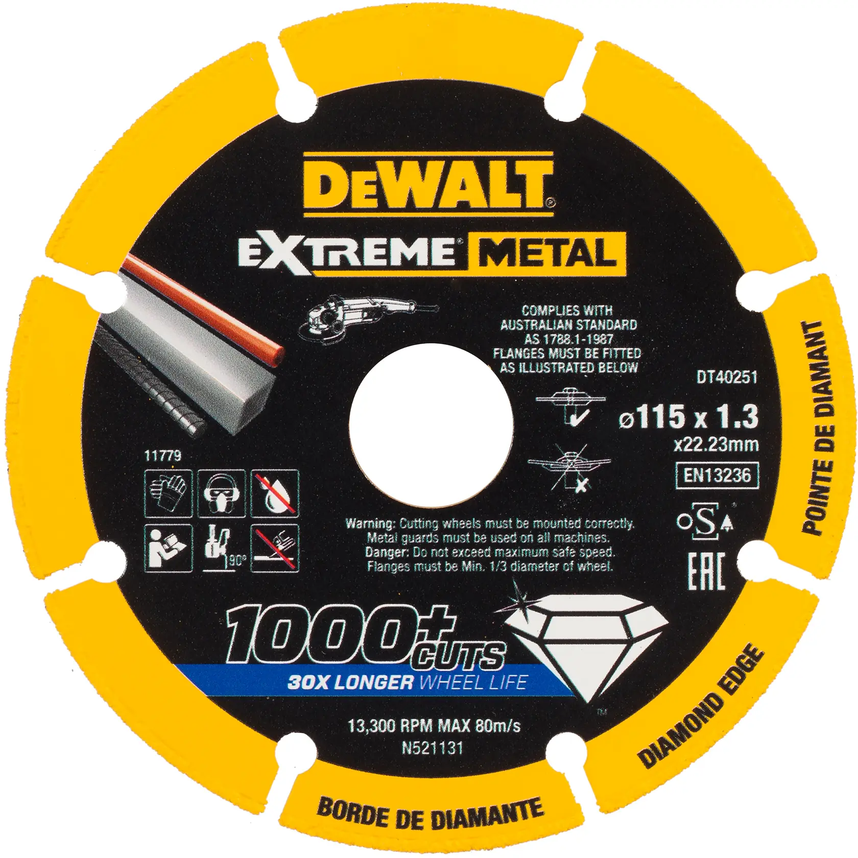 Gráfico que muestra la marca DEWALT XTREME Sub-Compact Series con el eslogan 'Compacto y lleno de rendimiento' sobre un fondo amarillo.