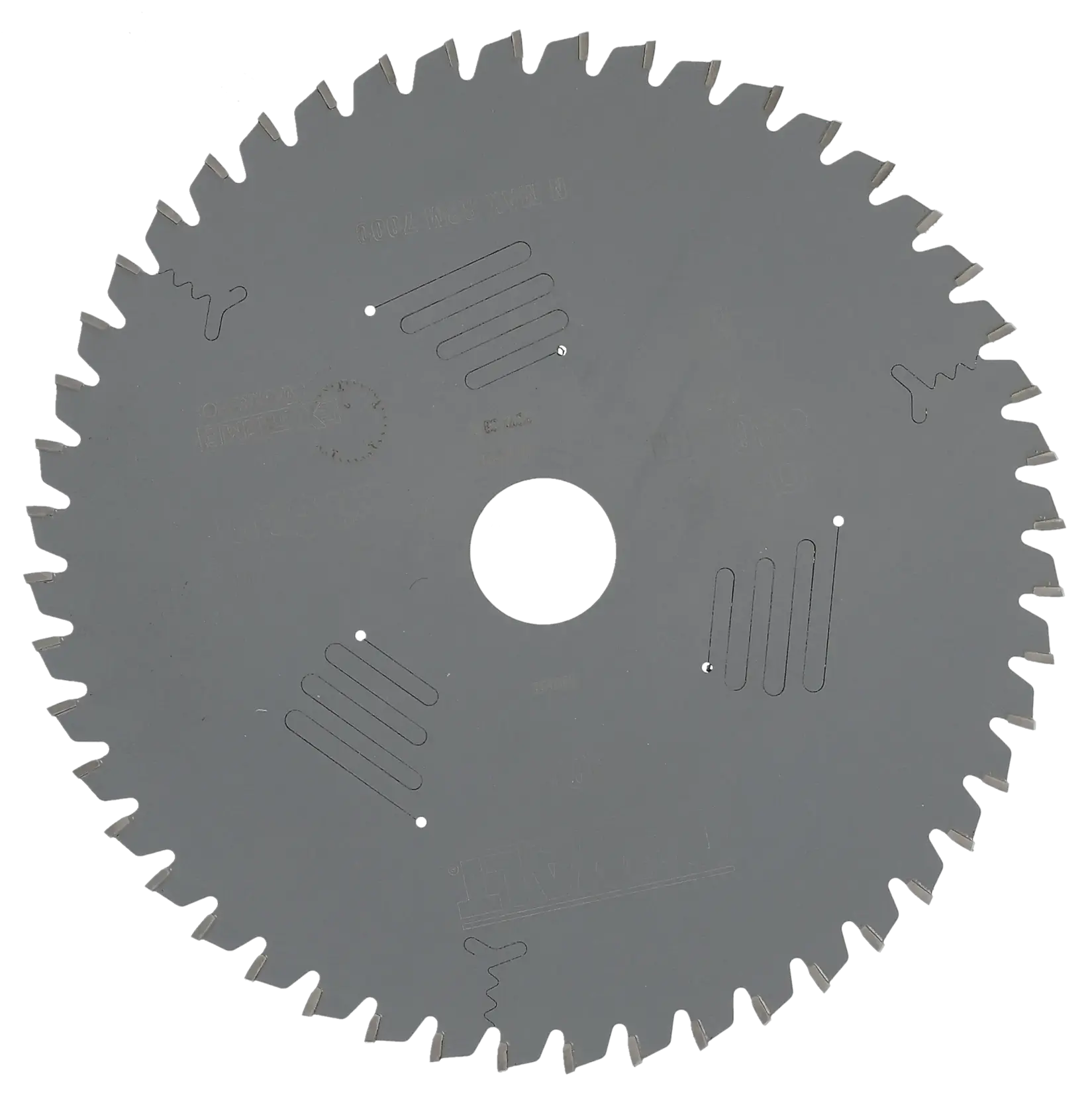 DEWALT DT4320 Kreissägeblatt mit scharfen Zähnen zum Schneiden von Holz und Materialien vor weißem Hintergrund.