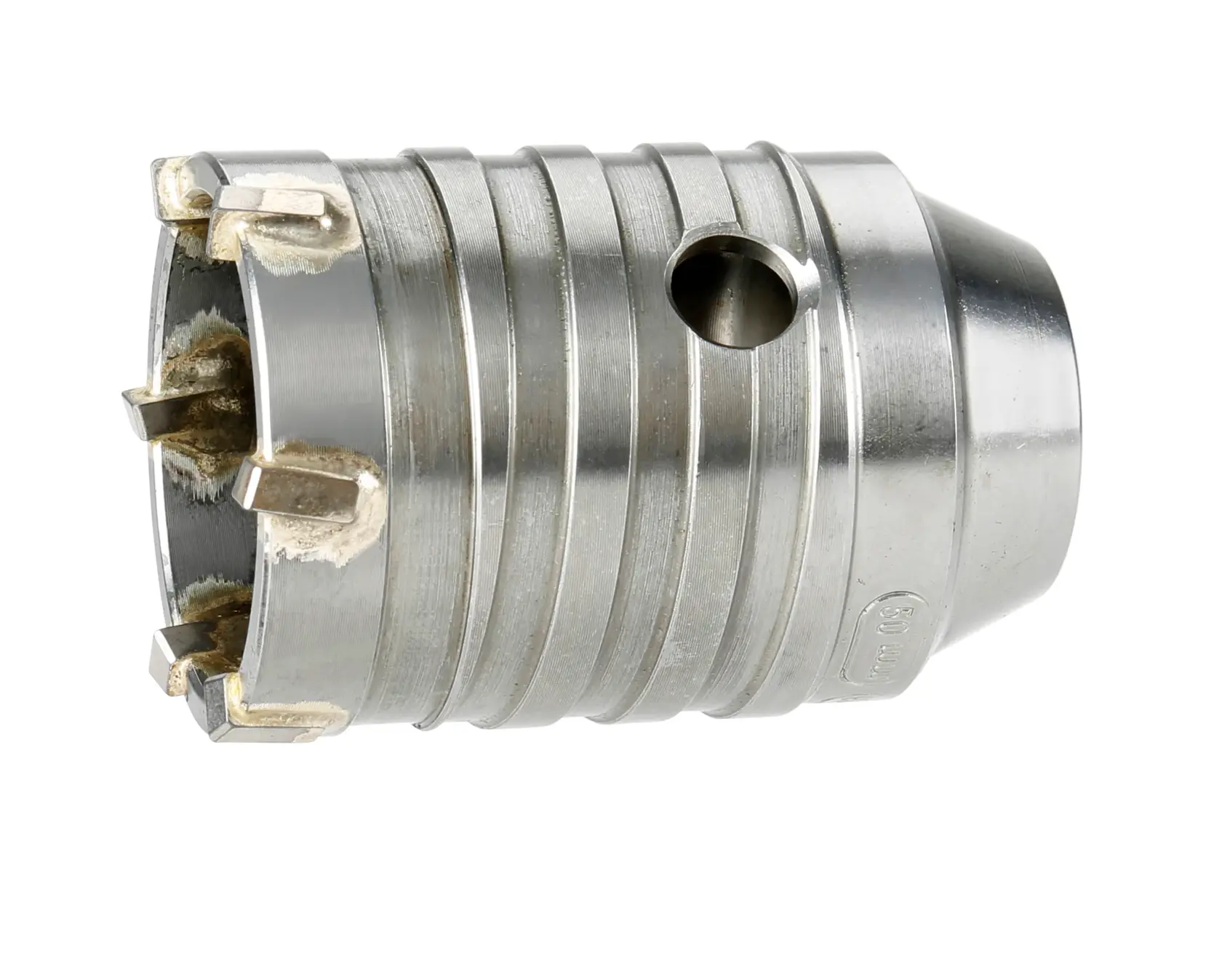 DEWALT DT6745 silberner Lochsäge mit Hartmetallzähnen für Mauerwerksbohrungen.
