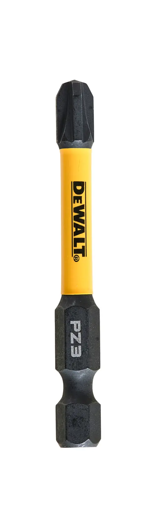 Punta destornillador DEWALT DT7392T amarilla y negra, PZ3 para tornillos Pozidriv.