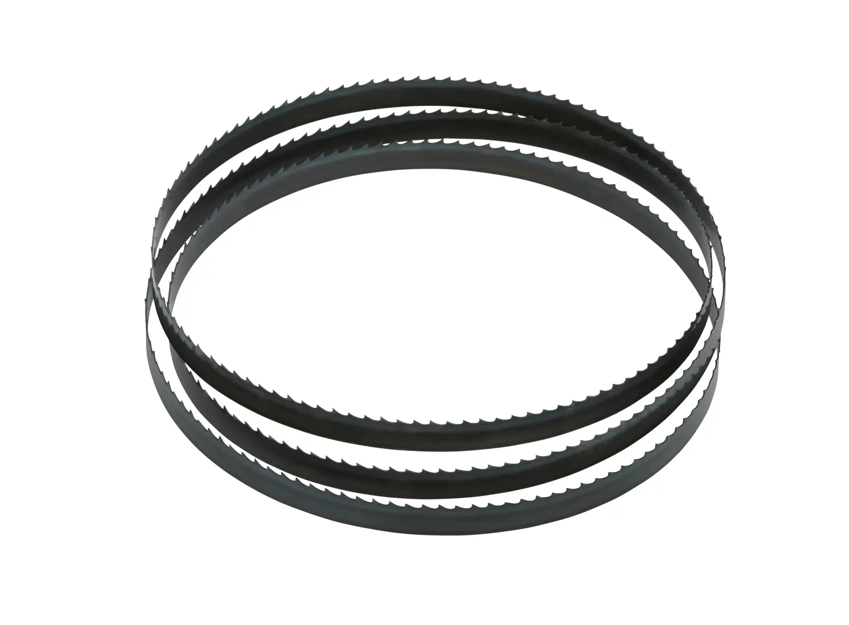 Hoja de sierra de banda DEWALT DT8482 con dientes afilados para cortar madera o metal, en forma de bucle.