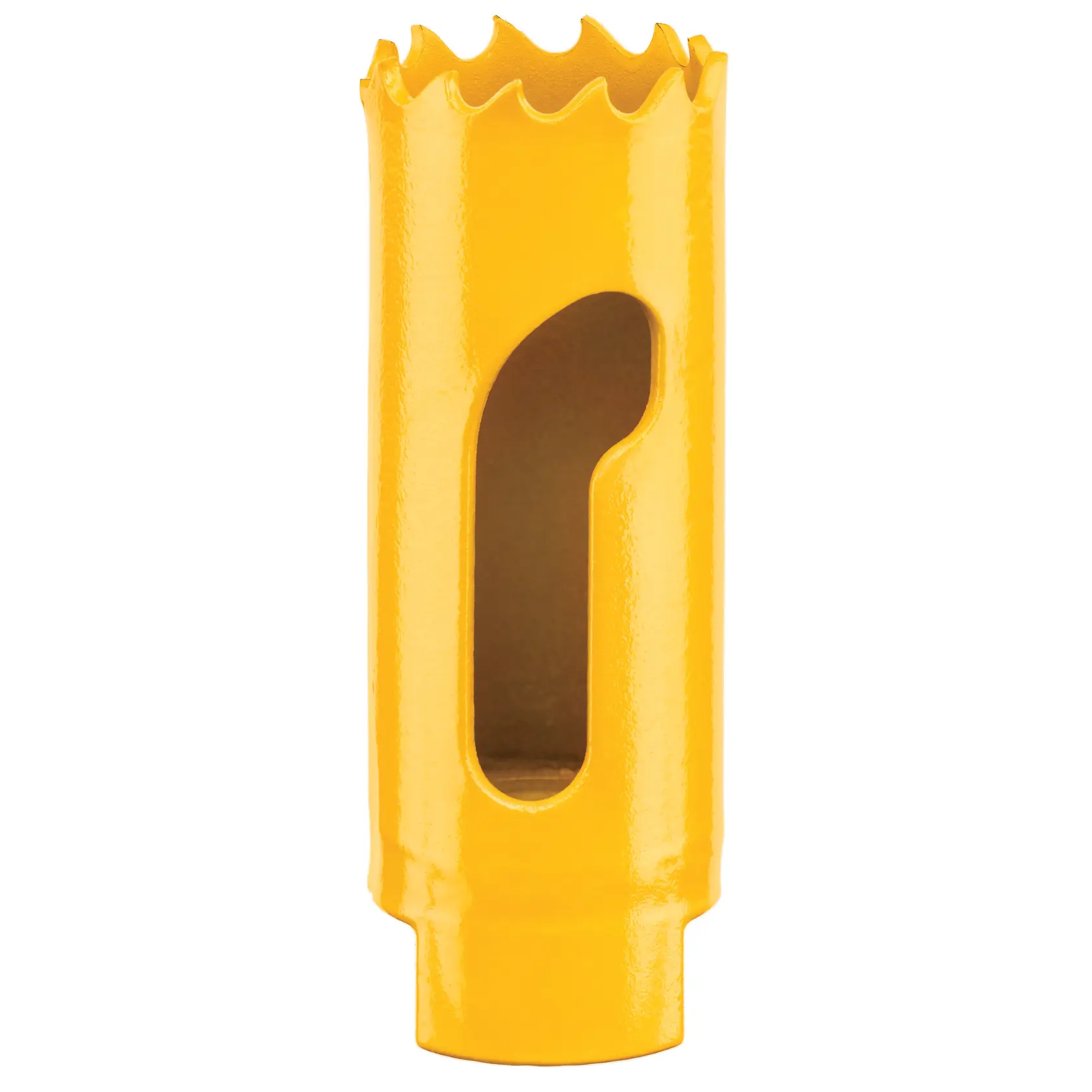 DEWALT DT90300-QZ, DT90300 Foto-Werkzeug. Gelbes Schneidzubehör stehend.