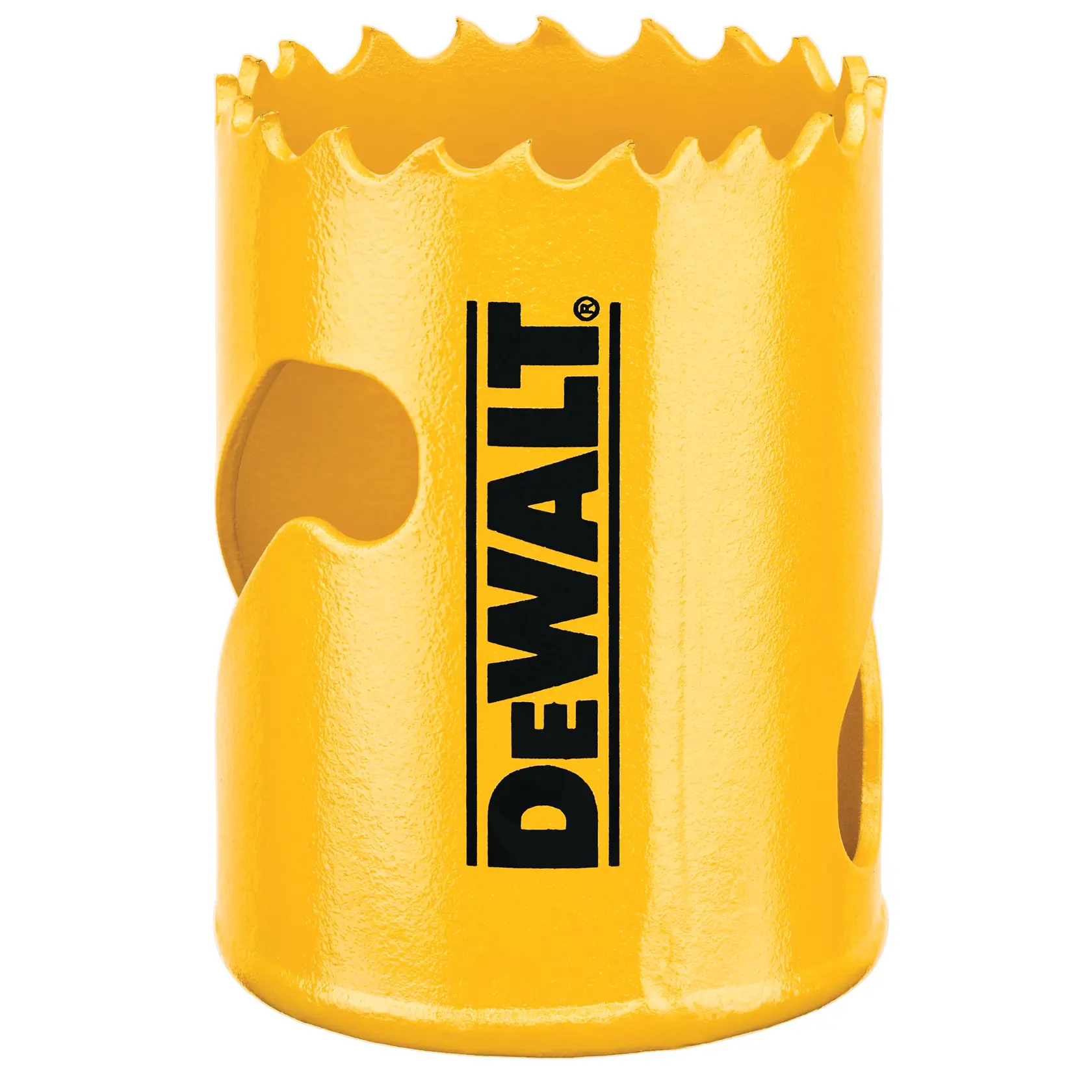 Gráfico que muestra la marca DEWALT XTREME Sub-Compact Series con el eslogan 'Compacto y lleno de rendimiento' sobre un fondo amarillo.