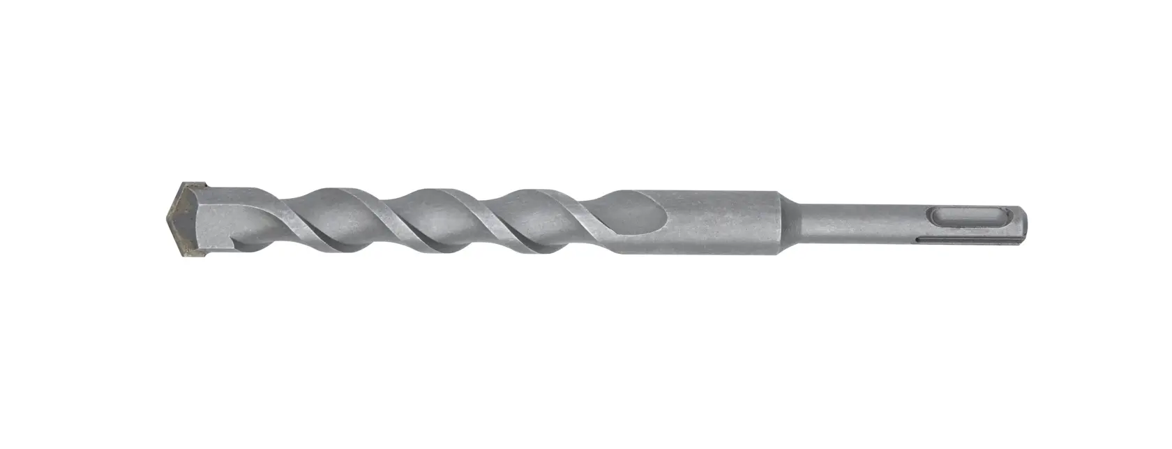 Broca DEWALT SDS-Plus para mampostería, diseño espiral y punta plana para concreto y piedra.