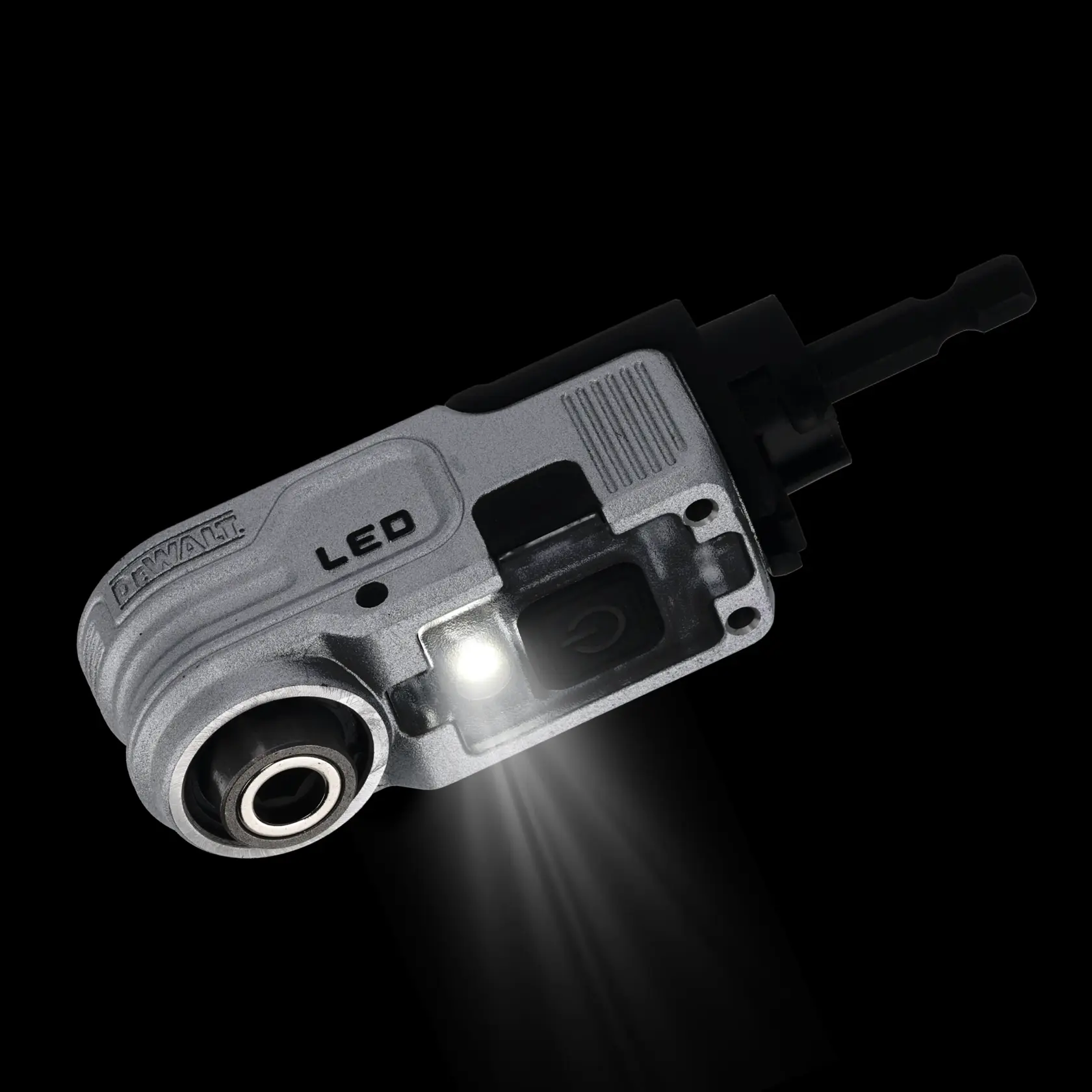 Winkelvorsatz für Verwendung mit Schraubern, 1/4", mit integrietem LED-Licht