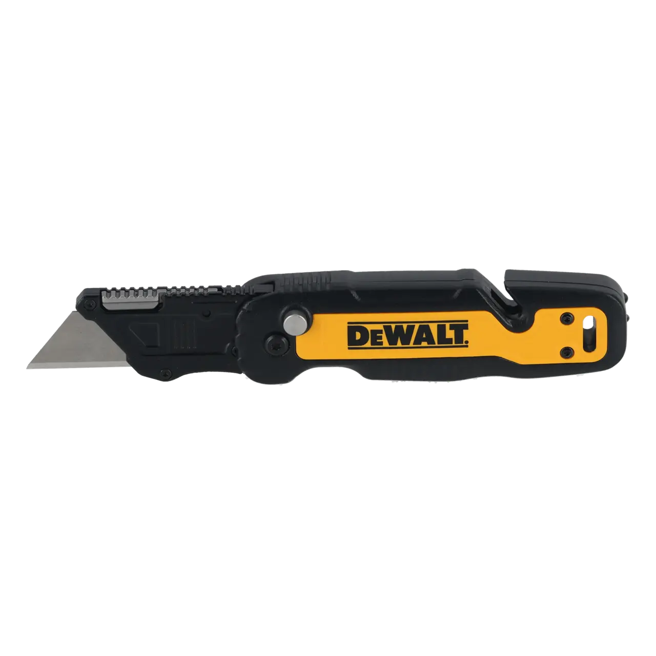 DEWALT 3.0 Universalmesser (Klappmesser) mit feststehender Trapezklinge und Klingenmagazin