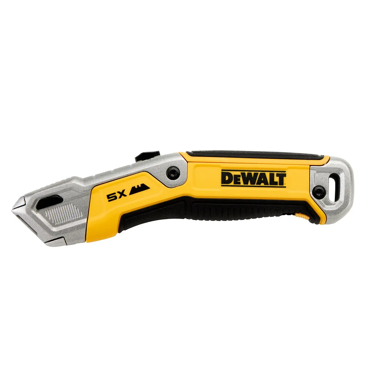 DEWALT 3.0 Universalmesser mit einziehbarer Trapezklinge und Klingenmagazin