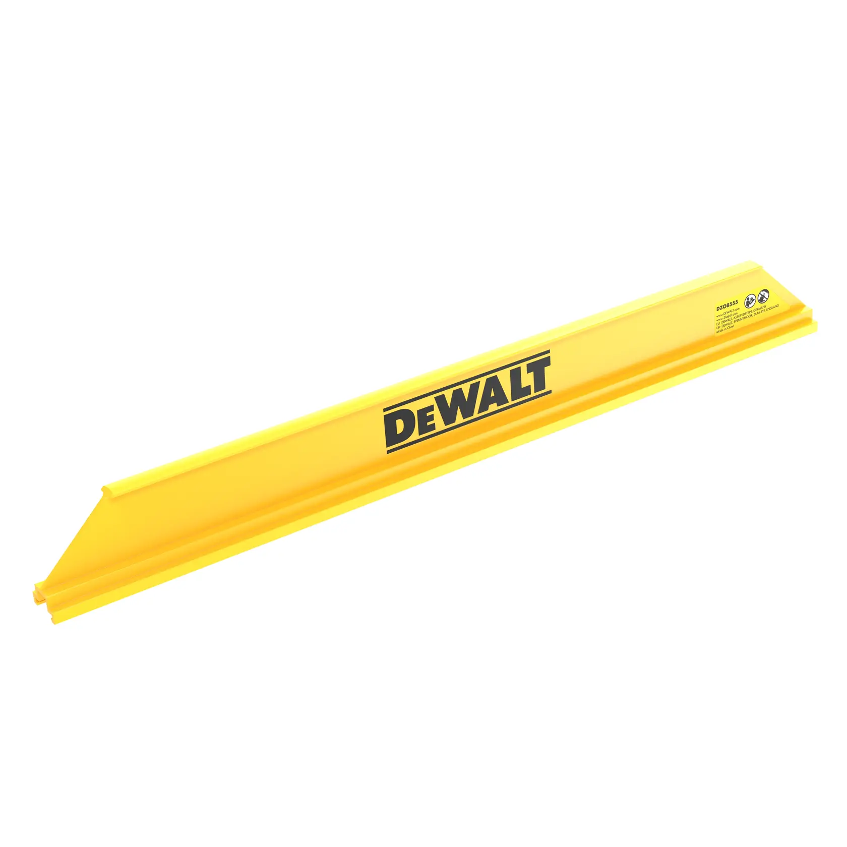 Gelbes DEWALT-Fotozubehör, rechteckige Form mit Logo oben sichtbar.